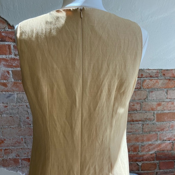 Joy and Peace Mustard Yellow Beaded Sleeveless Dress SIZE 12 - Picture 5 of 10